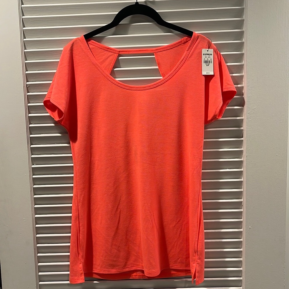 Express Core Active T Shirt Capped Sleeve Back Cut - Small